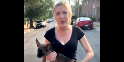 Racismo: se vuelve viral el video de una mujer que usa su propio cachorro como arma contra un afroamericano