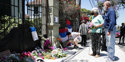 Militantes del Frente Amplio realizaron una emotiva despedida a V�zquez
