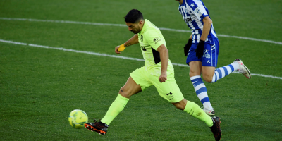 Su�rez salv� al Atl�tico de Madrid en el minuto 90