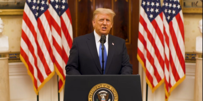 Trump se reivindic� en su discurso de despedida antes de dejar la Casa Blanca