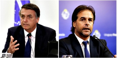 Lacalle Pou visita a Bolsonaro en su primera salida oficial como presidente