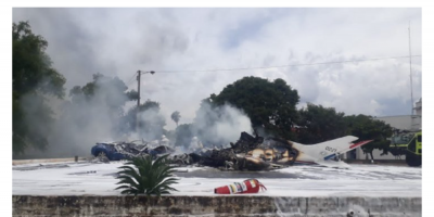 Al menos 7 muertos en accidente de avioneta militar en aeropuerto de Asunci�n