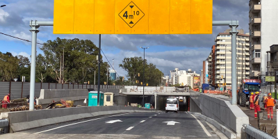Qued� habilitada la circulaci�n en un tramo del t�nel de Avenida Italia