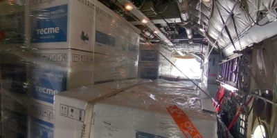 Fuerza A�rea trajo los respiradores desde C�rdoba