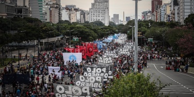 Manifestaci�n en Buenos Aires por la situaci�n de los barrios pobres