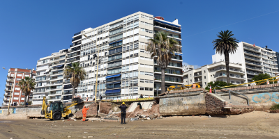 Iniciar�n reconstrucci�n de muro en rambla Rep�blica del Per�