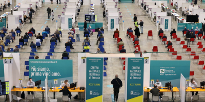 Italia roza el medo mill�n de suministraci�n de vacunas diarias