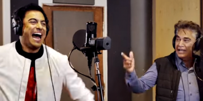 Jos� Luis Rodr�guez y Carlos Rivera en "Ag�rrense de las manos"