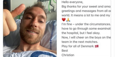 "Estoy bien dadas las circunstancias", dice Eriksen "agradecido" por el apoyo