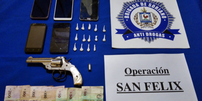 Dos hombres detenidos con casi medio kilo de pasta base en Dolores