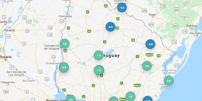 Casi 3 grados bajo cero en Tacuaremb�