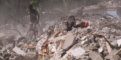 Fuertes lluvias caen en la zona m�s afectada por el terremoto en Hait�