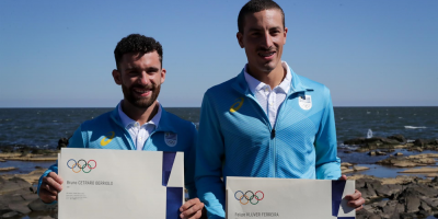 Los remeros Cetraro y Kl�ver recibieron diploma ol�mpico y ya piensan en Par�s