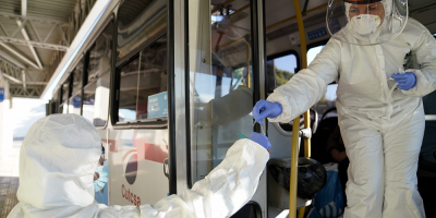 En ocho �mnibus del transporte capitalino registraron trazas de SARS-CoV-2