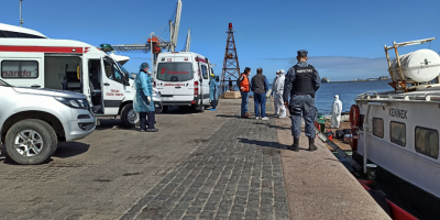 Desembarcaron tres tripulantes con s�ntomas de Covid en Montevideo