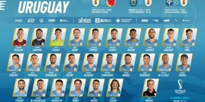 Tab�rez dio a conocer la lista de convocados de Uruguay