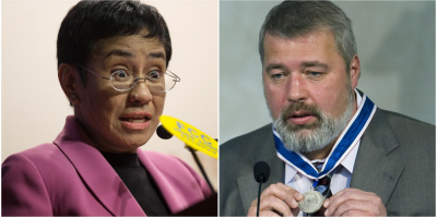 Nobel de la paz para periodistas filipina Maria Ressa y ruso Dmitry Muratov