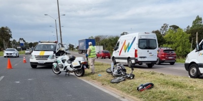 Un hombre muri� en el km 19 de la Ruta 8, tras chocar con su moto contra una columna de luz