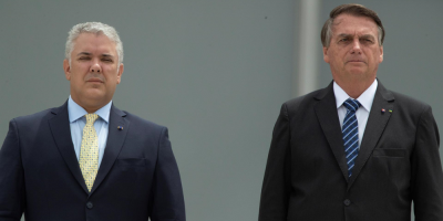 Bolsonaro recibi� a Iv�n Duque en Brasilia con honores de Estado