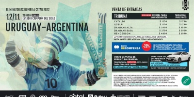 Estn a la venta las entradas para Uruguay- Argentina