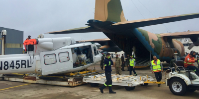 Fuerza Area recibi helicptero donado por los Estados Unidos para rescates y traslados sanitarios
