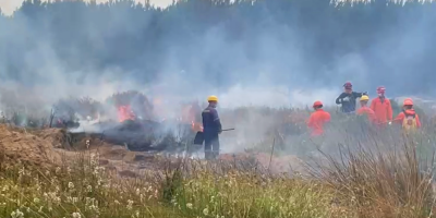 Fuerza Area y Bomberos entrenan juntos para prevenir incendios forestales