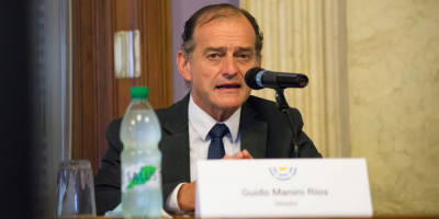"Los proyectos de ley se tratan en el Palacio Legislativo", dijo Manini tras manifestacin
