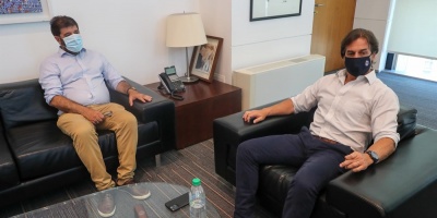 Lacalle Pou recibi� a Pereira tras resultar electo presidente del Frente Amplio