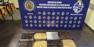 Casi 40 kilos de cocana ocultos en una encomienda internacional