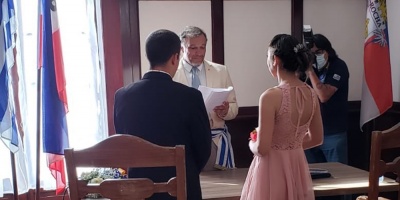 Alejo Umpirrez es el primer intendente uruguayo en celebrar un casamiento