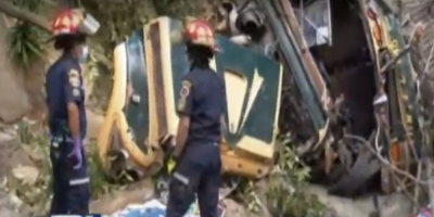 Cinco fallecidos en accidente de autobs en Guatemala tras caer a un barranco