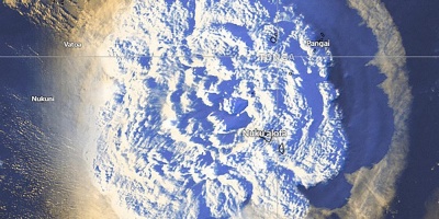 Imgenes areas muestran la devastacin tras el tsunami en Tonga