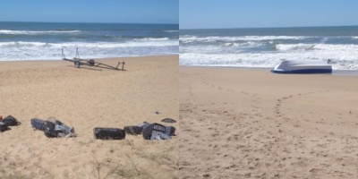 Hallan m�s de una tonelada de droga en playa de Rocha