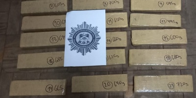 Polic�a de Cerro Largo incaut� casi 15 kilos de marihuana