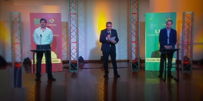 El ministro Heber opin� que al debate entre Andrade y Manini le habr�a faltado la forma de interacci�n que se da en el Parlamento