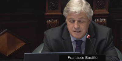 El canciller Bustillo en el Parlamento