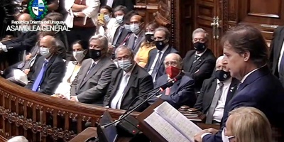 El presidente Luis Lacalle Pou repas� la memoria anual de Gobierno ante la Asamblea General Legislativa