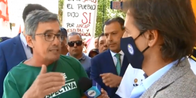 El presidente Luis Lacalle Pou mantuvo un tenso intercambio con el gremio de Ancap