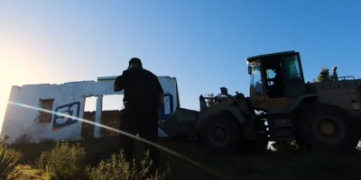 Polic�a de Lavalleja derrumb� local conocido como �El Rancho�