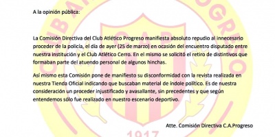 Cruce entre Progreso y Ministerio del Interior por accionar policial
