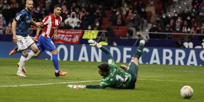 Luis Su�rez volvi� al gol en el Atl�tico de Madrid; anot� en dos ocasiones