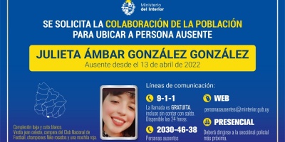 Buscan la colaboraci�n para encontrar a una joven ausente