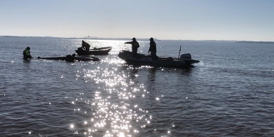 Rescate de persona en aguas del Ro de la Plata