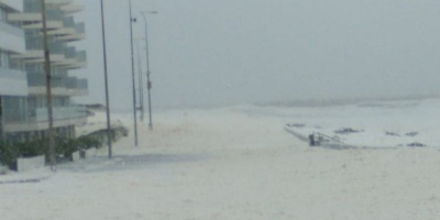 Punta del Este debi cerrar dos playas debido a la intensidad de vientos que podran llegar a los 130 km/hora