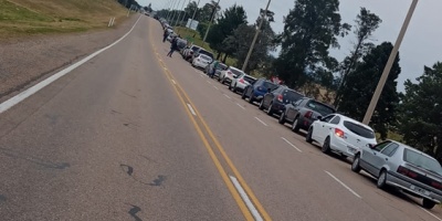 Congestionamiento en puente fronterizo con Argentina