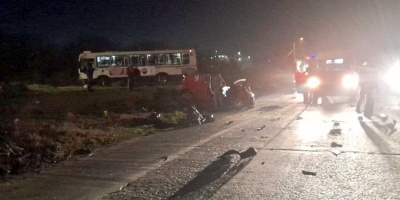 Dos muertos y un herido tras accidente en Bvar Aparicio Saravia
