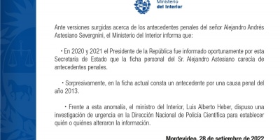 Autoridades aseguran que alguien adulter� los expedientes de Astesiano