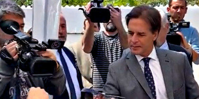 Lacalle Pou recorri� el Centro Horizonte