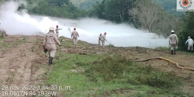 Al menos 19 heridos tras la explosi�n de un conducto de etano en Veracruz, M�xico