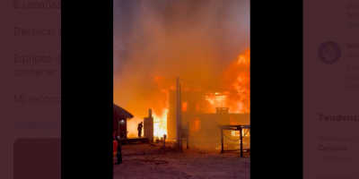 Un incendio afect� ocho caba�as en el balneario Punta del Diablo, Rocha
